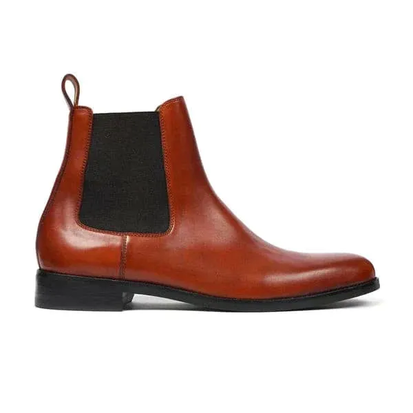 Light Tan Round Toe Chelsea Boot ZW-0004