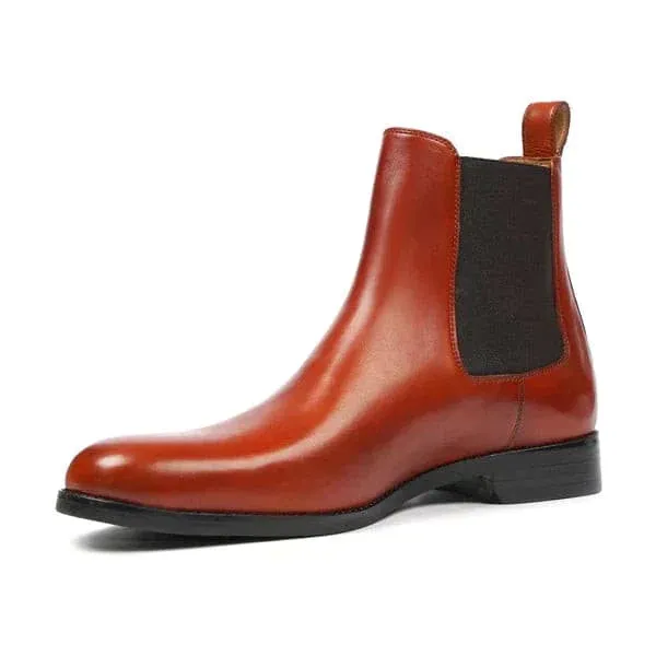 Light Tan Round Toe Chelsea Boot ZW-0004