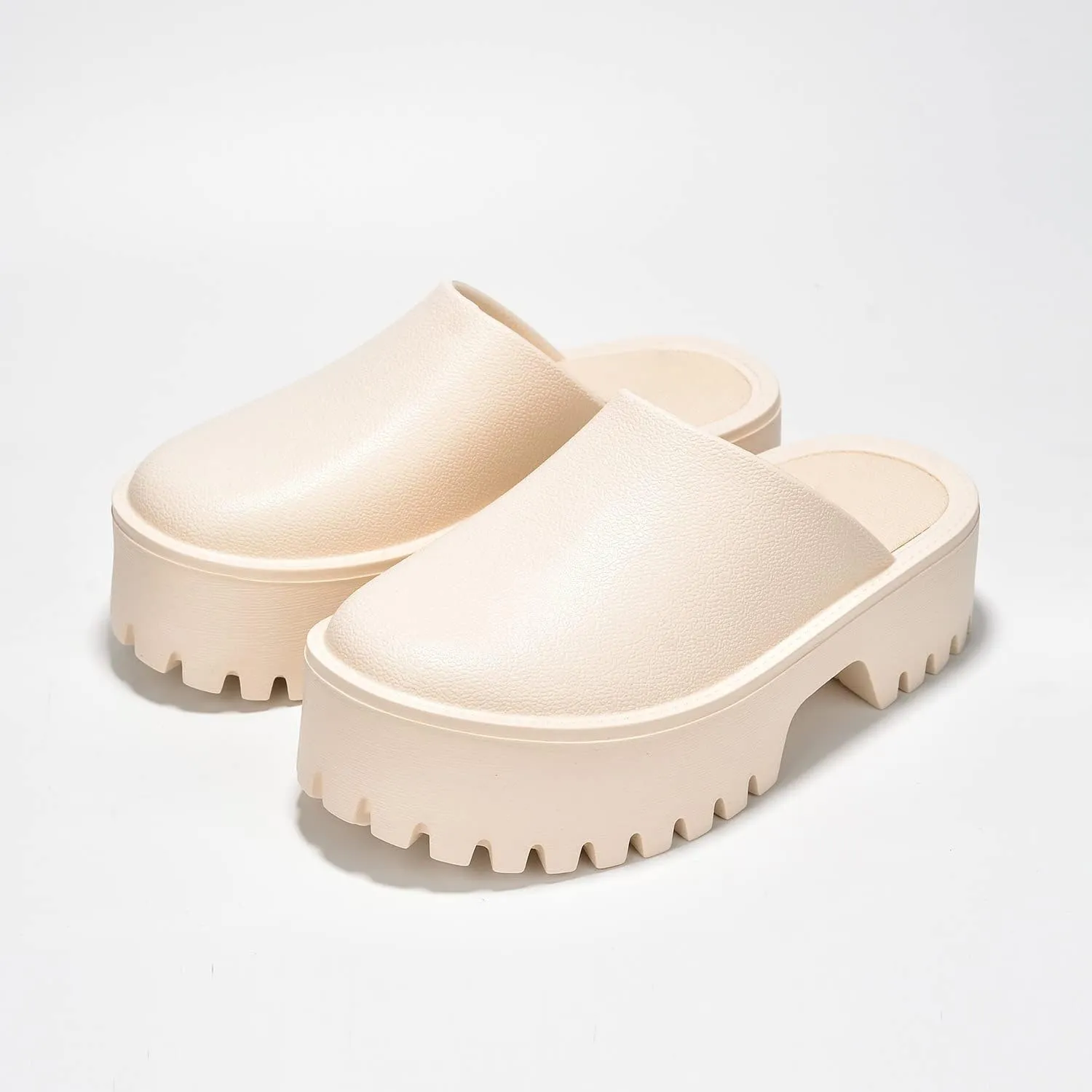 Lightweight Mule Clog Platform Sandals for Women - Comfortable, Non-Slip, Waterproof with Chunky Heels and Lug Sole - Fashionable Women's Sandals with Memory Foam Insole