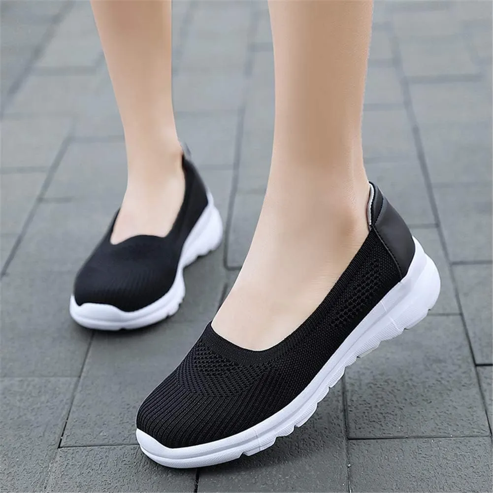 LLTMALL Women's Mesh Slip on Sneakers Comfortable Knit Ballet Flats Shoes
