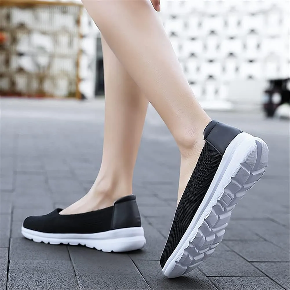 LLTMALL Women's Mesh Slip on Sneakers Comfortable Knit Ballet Flats Shoes