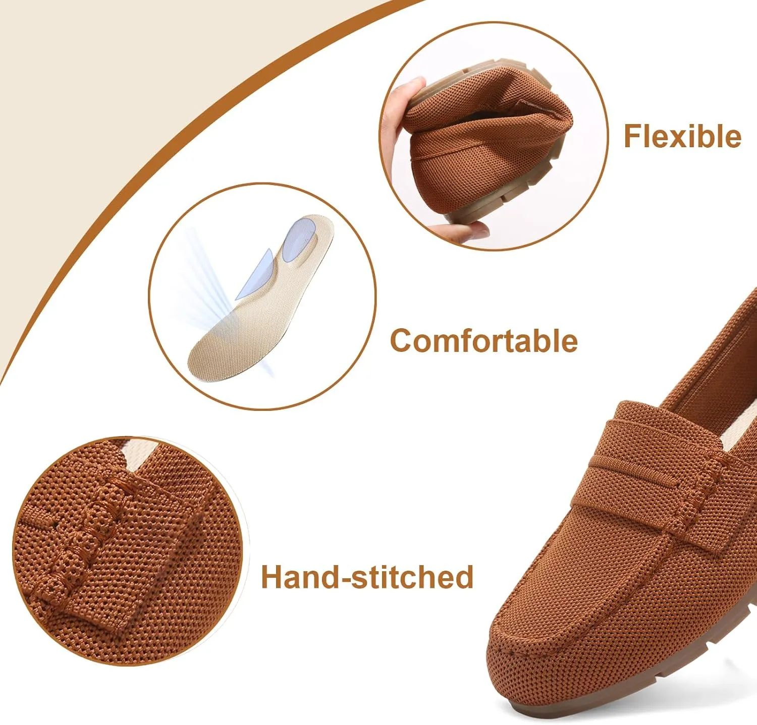 Loafers for Women Comfortable Slip on Work Flats Shoes Womens Dressy Casual Walking Shoes