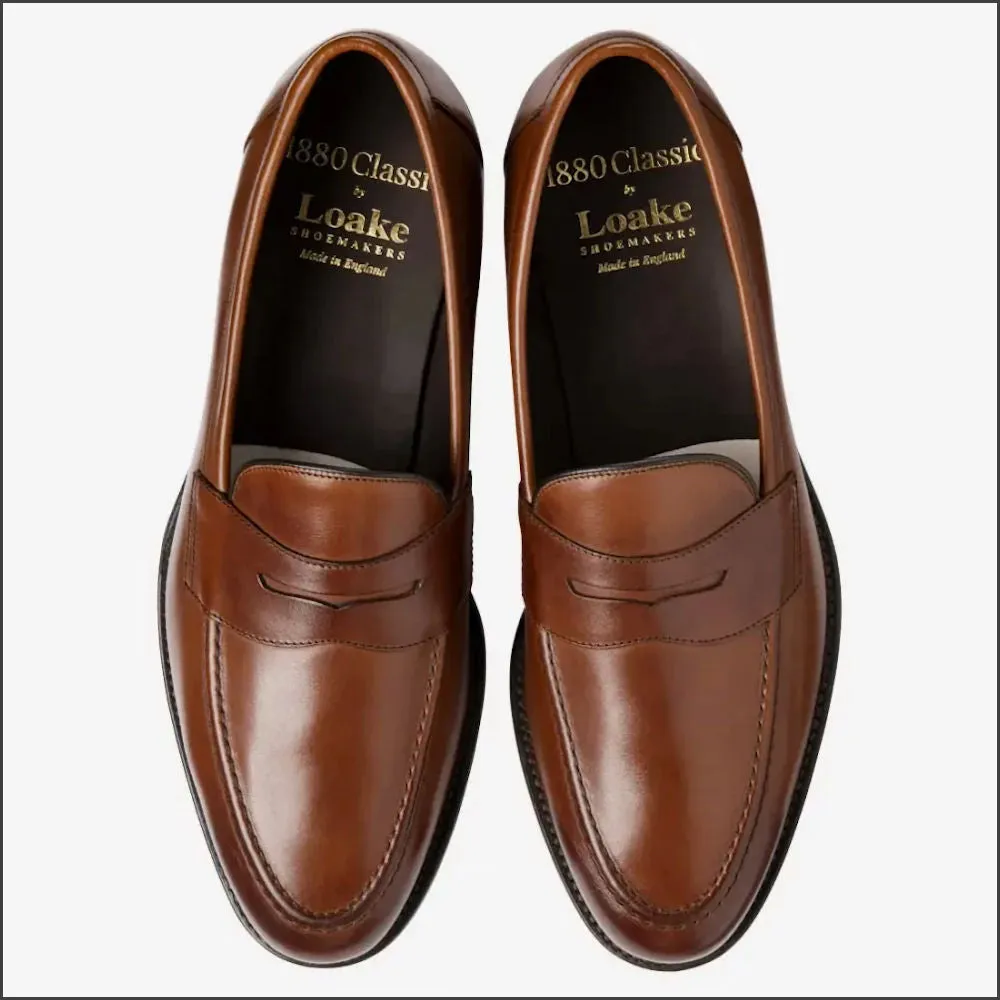 Loake Hornbeam Mahogany Loafer F Fit@