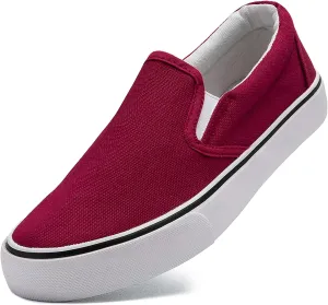 Low-Top Slip Ons Women's Fashion Sneakers Casual Canvas Sneakers for Women Comfortable Flats Breathable Padded Insole Slip on Sneakers Women Low Slip on Shoes