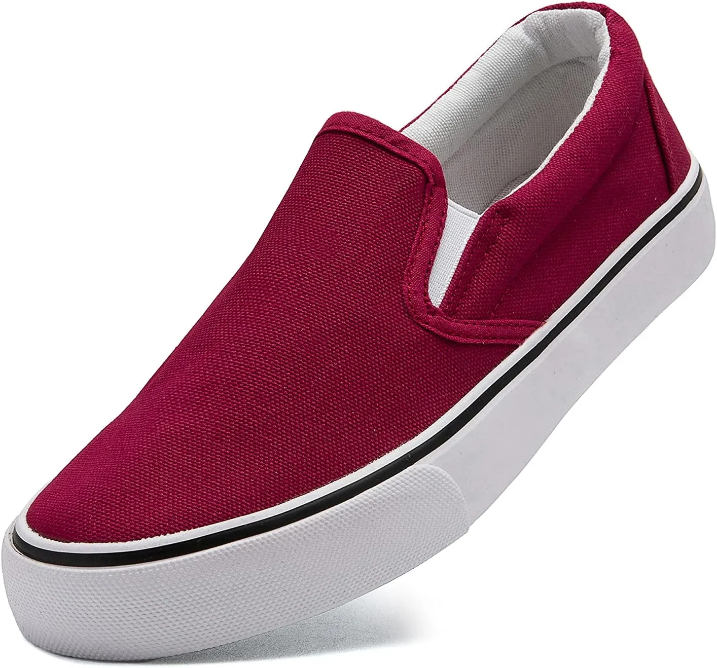 Low-Top Slip Ons Women's Fashion Sneakers Casual Canvas Sneakers for Women Comfortable Flats Breathable Padded Insole Slip on Sneakers Women Low Slip on Shoes