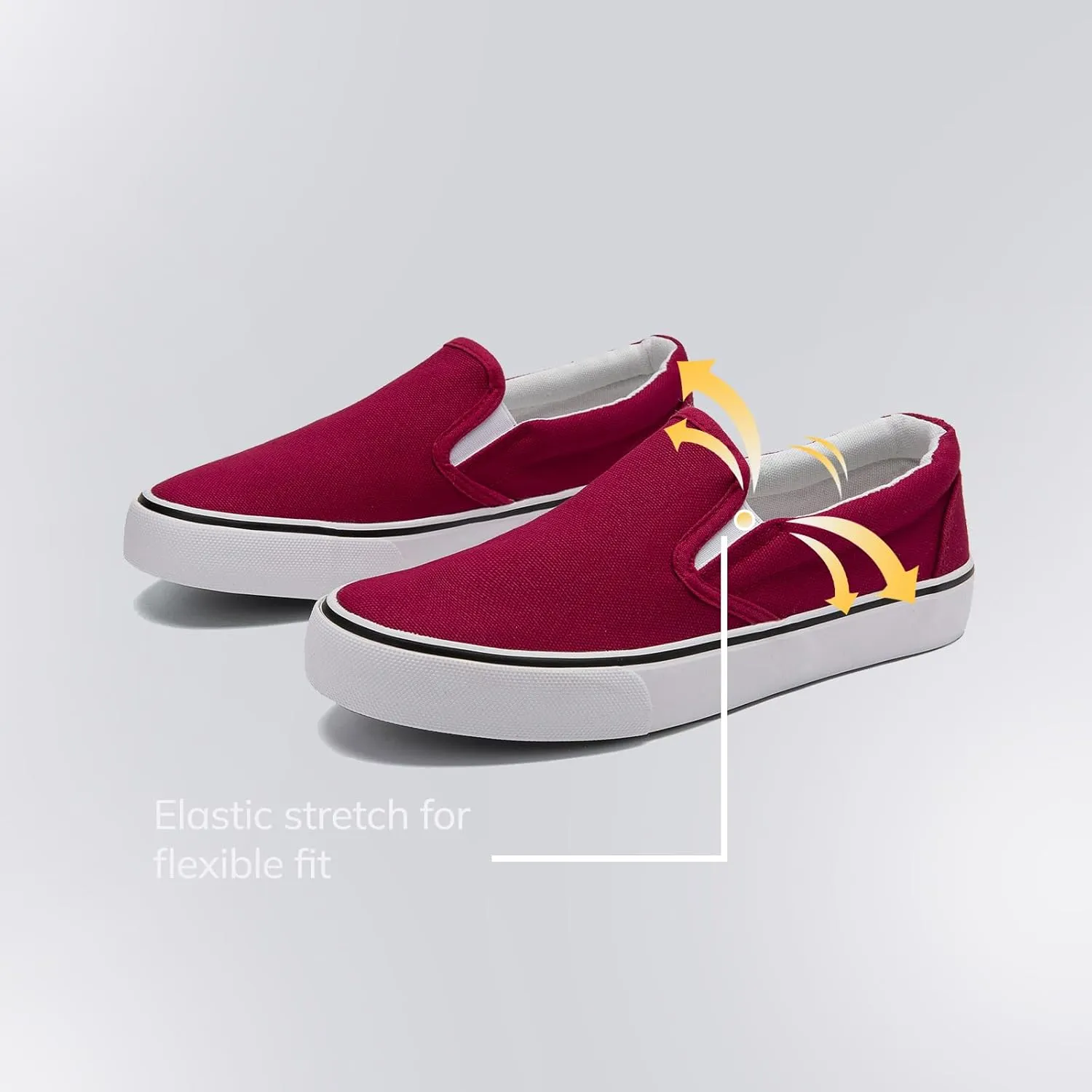 Low-Top Slip Ons Women's Fashion Sneakers Casual Canvas Sneakers for Women Comfortable Flats Breathable Padded Insole Slip on Sneakers Women Low Slip on Shoes