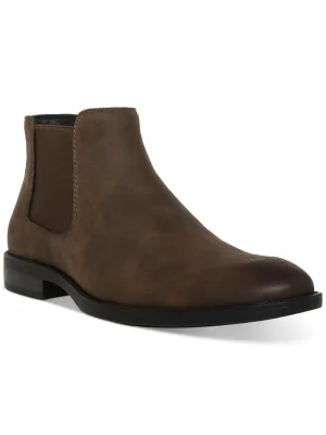 MADDEN Mens Brown Cushioned Goring Maxxin Round Toe Block Heel Chelsea 11