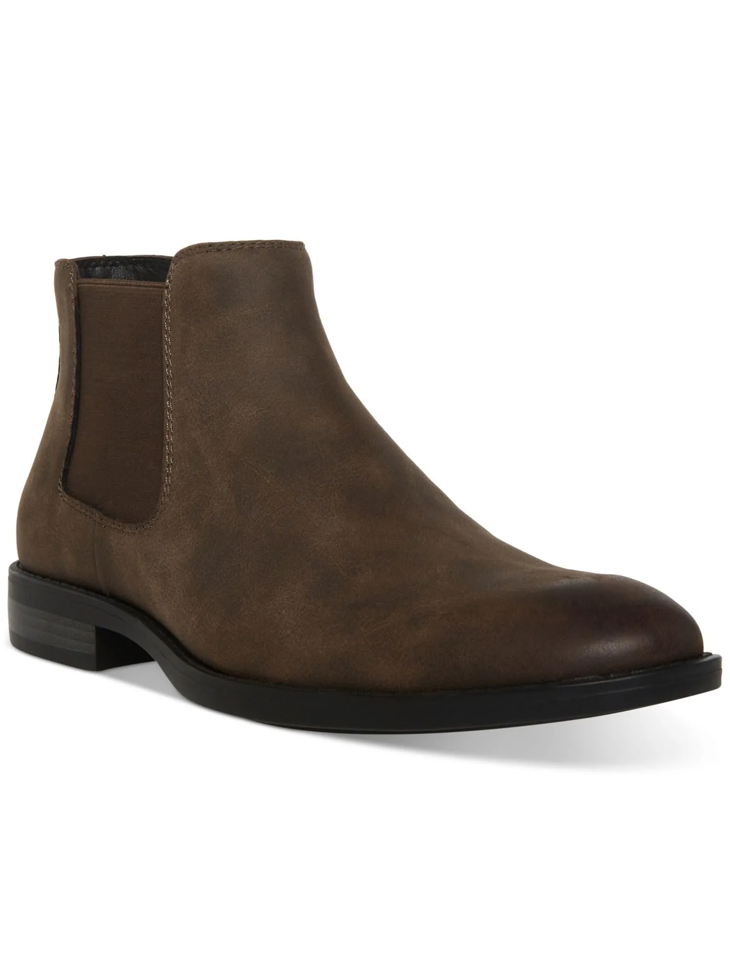 MADDEN Mens Brown Cushioned Goring Maxxin Round Toe Block Heel Chelsea 11