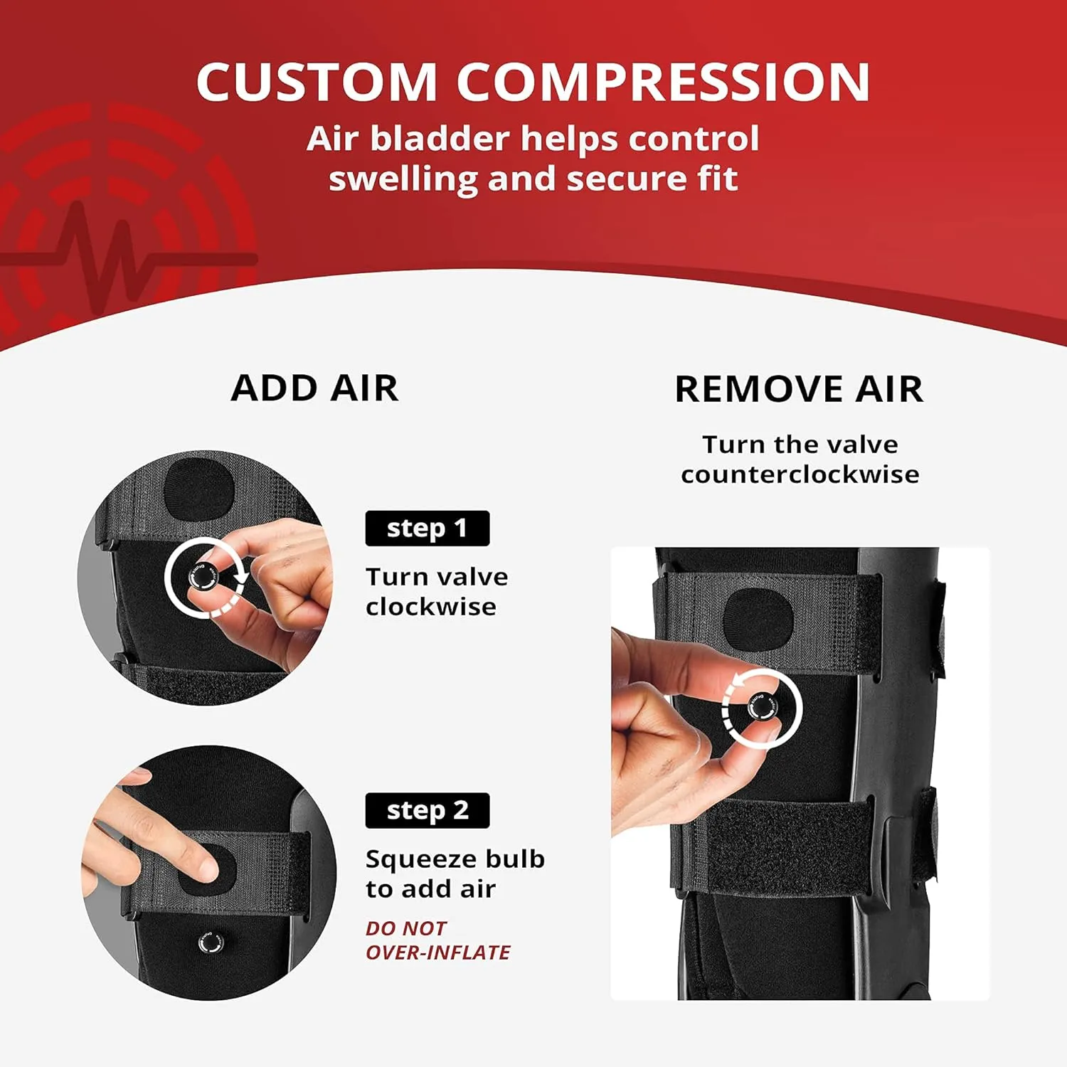 ManaMed ManaEZ Air Boot Tall CAM Boot | Orthopedic Walking Boot for Sprained Ankle with Air Pump | Foot Brace for Injured Foot, Ankle Sprain, Broken Toe & Post Surgery | Fracture & Cast Boots (Small)