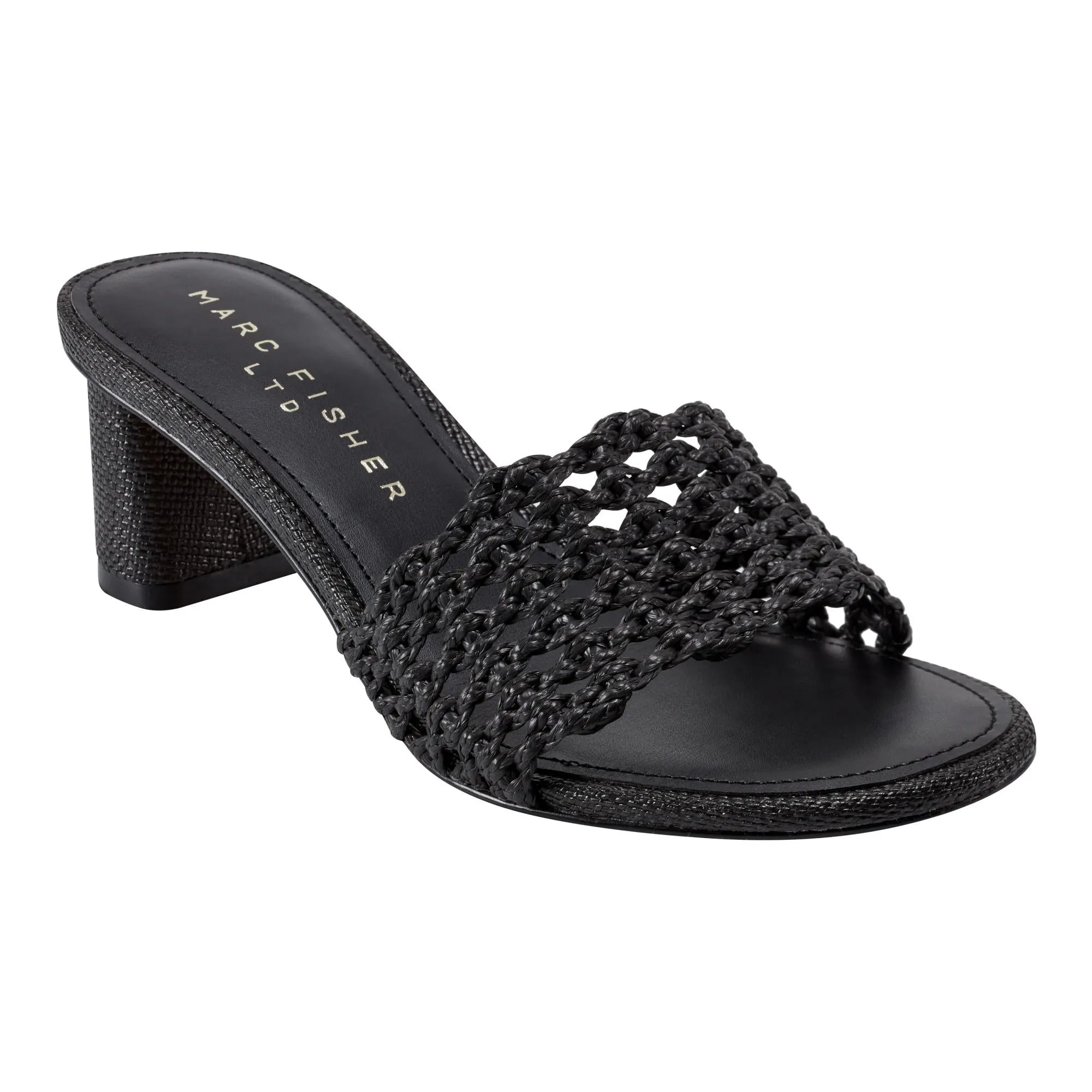 Marc Fisher LTD JAZMINE BLACK/FT RAFFIA BRAID WOVEN