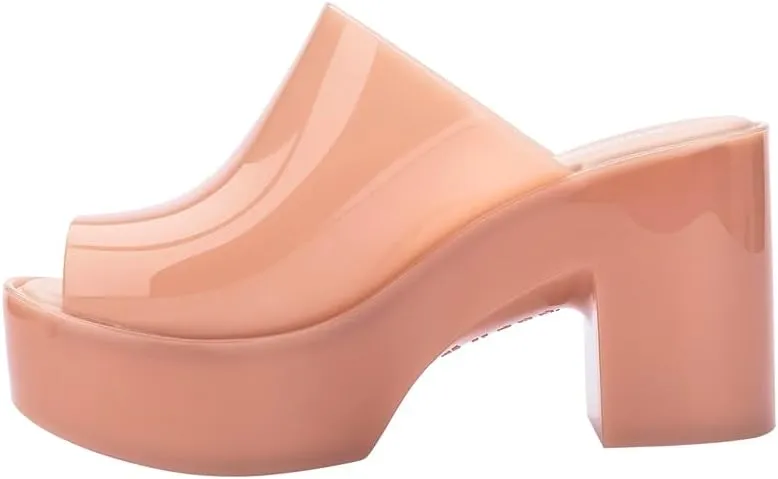 Melissa Mule Heel Collection - Fashion Sandal for Women - Iridescent Comfortable Mule Style - High-Shine Upper with Bubblegum Scent - Chic and Sophisticated