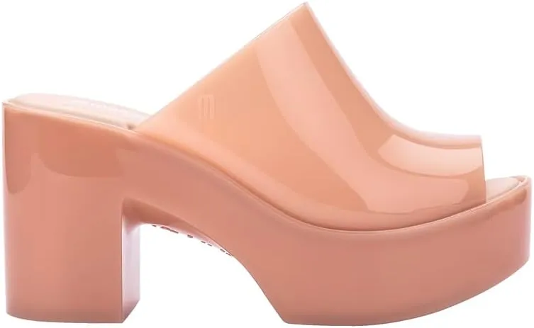 Melissa Mule Heel Collection - Fashion Sandal for Women - Iridescent Comfortable Mule Style - High-Shine Upper with Bubblegum Scent - Chic and Sophisticated