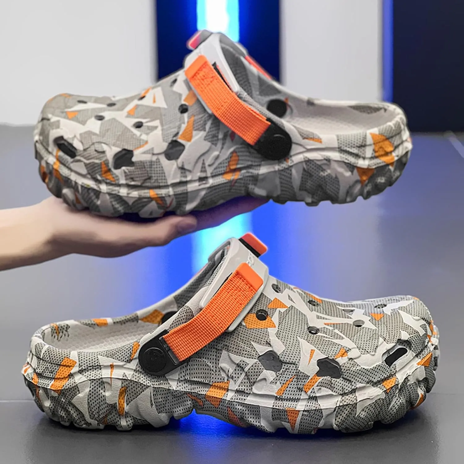 Men Slip On Garden Clogs Shoes: Summer Beach Sandals - Non Slip Outdoor Classic Slippers