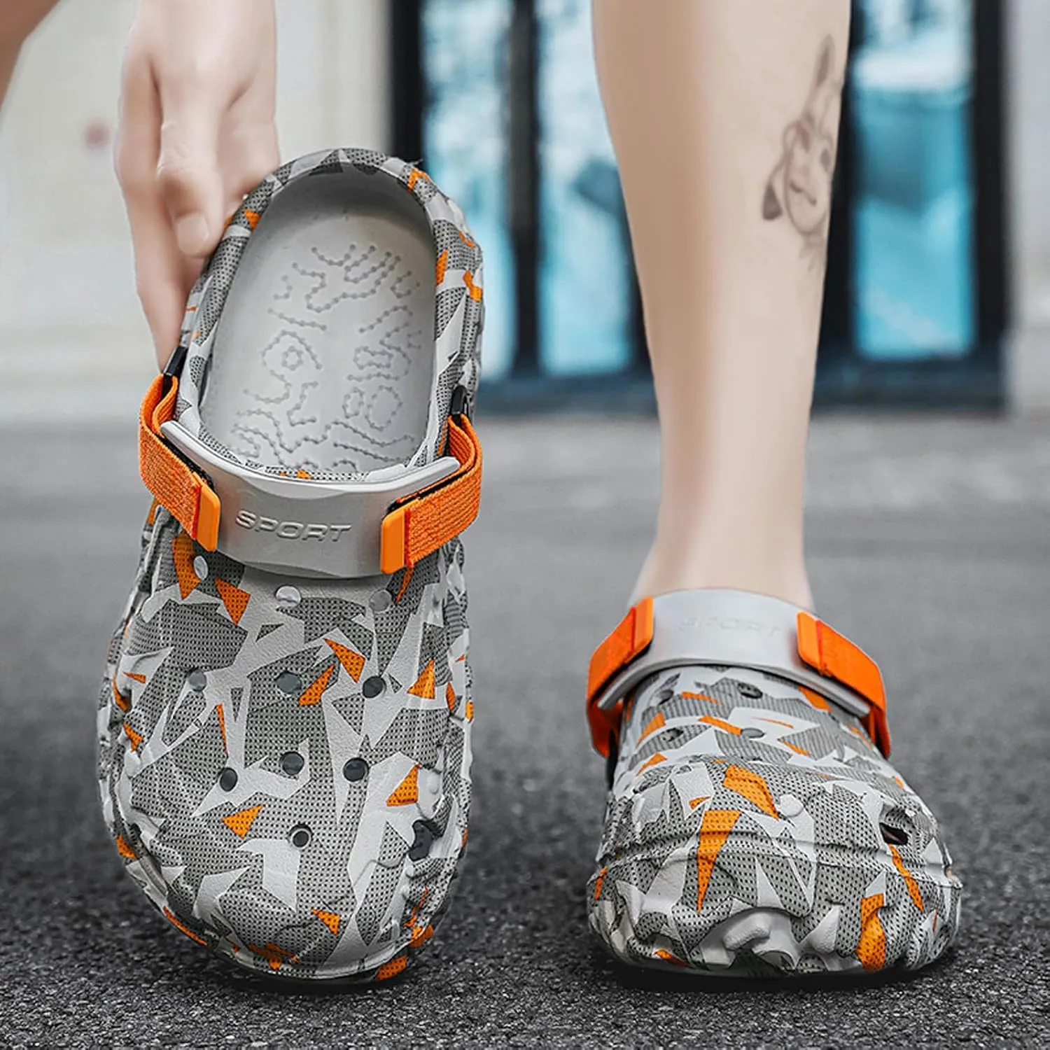 Men Slip On Garden Clogs Shoes: Summer Beach Sandals - Non Slip Outdoor Classic Slippers