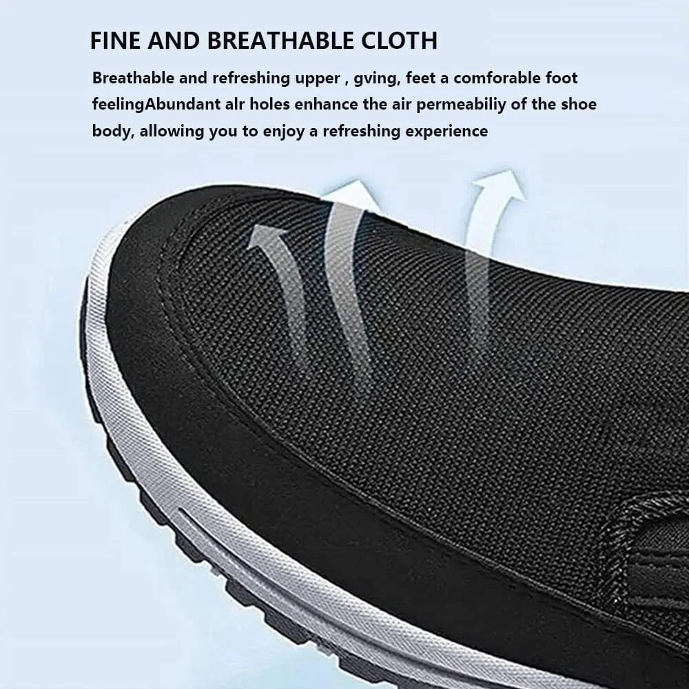 Men's Arch Support Slip-On Canvas Loafers, Casual Outdoor Shoes,Lightweight Orthopedic Sneakers for Hiking & Walking