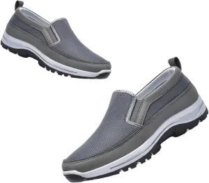 Men's Arch Support Slip-On Canvas Loafers, Casual Outdoor Shoes,Lightweight Orthopedic Sneakers for Hiking & Walking