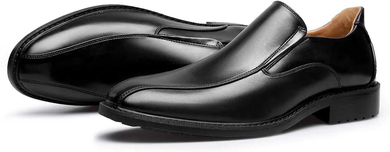 Men's Breathable Leather Casual Shoes, Slip-On Design Loafers