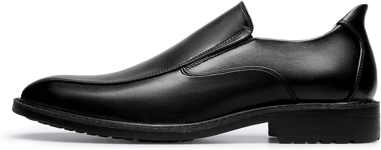 Men's Breathable Leather Casual Shoes, Slip-On Design Loafers
