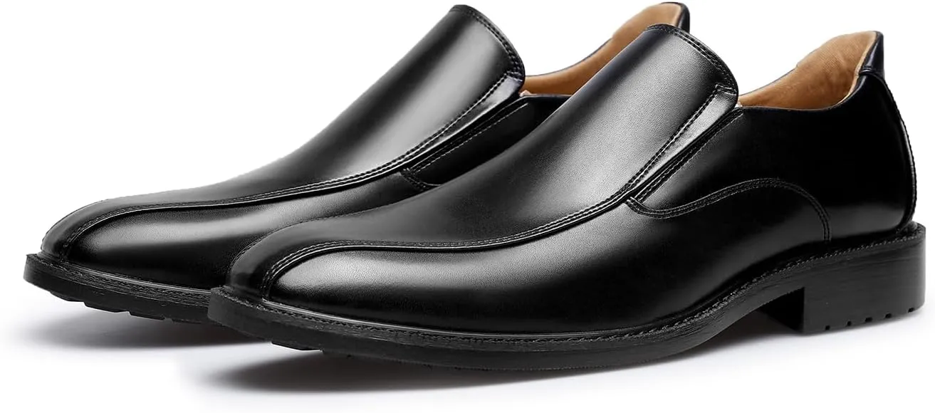 Men's Breathable Leather Casual Shoes, Slip-On Design Loafers
