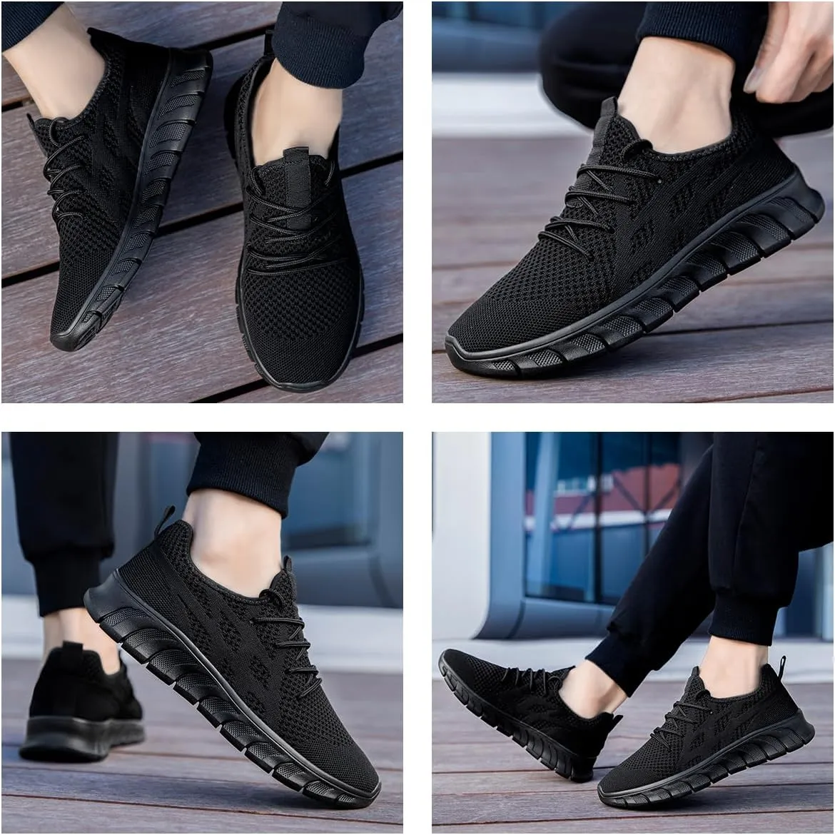Men's Breathable Running Shoes Comfortable Walking Sneakers for Gym Sports Fitness Casual Fashion Workout Shoes Non-Slip Lightweight