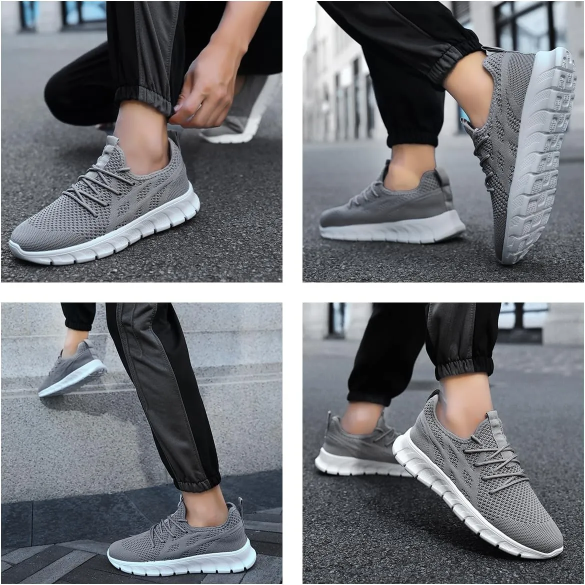 Men's Breathable Running Shoes Comfortable Walking Sneakers for Gym Sports Fitness Casual Fashion Workout Shoes Non-Slip Lightweight