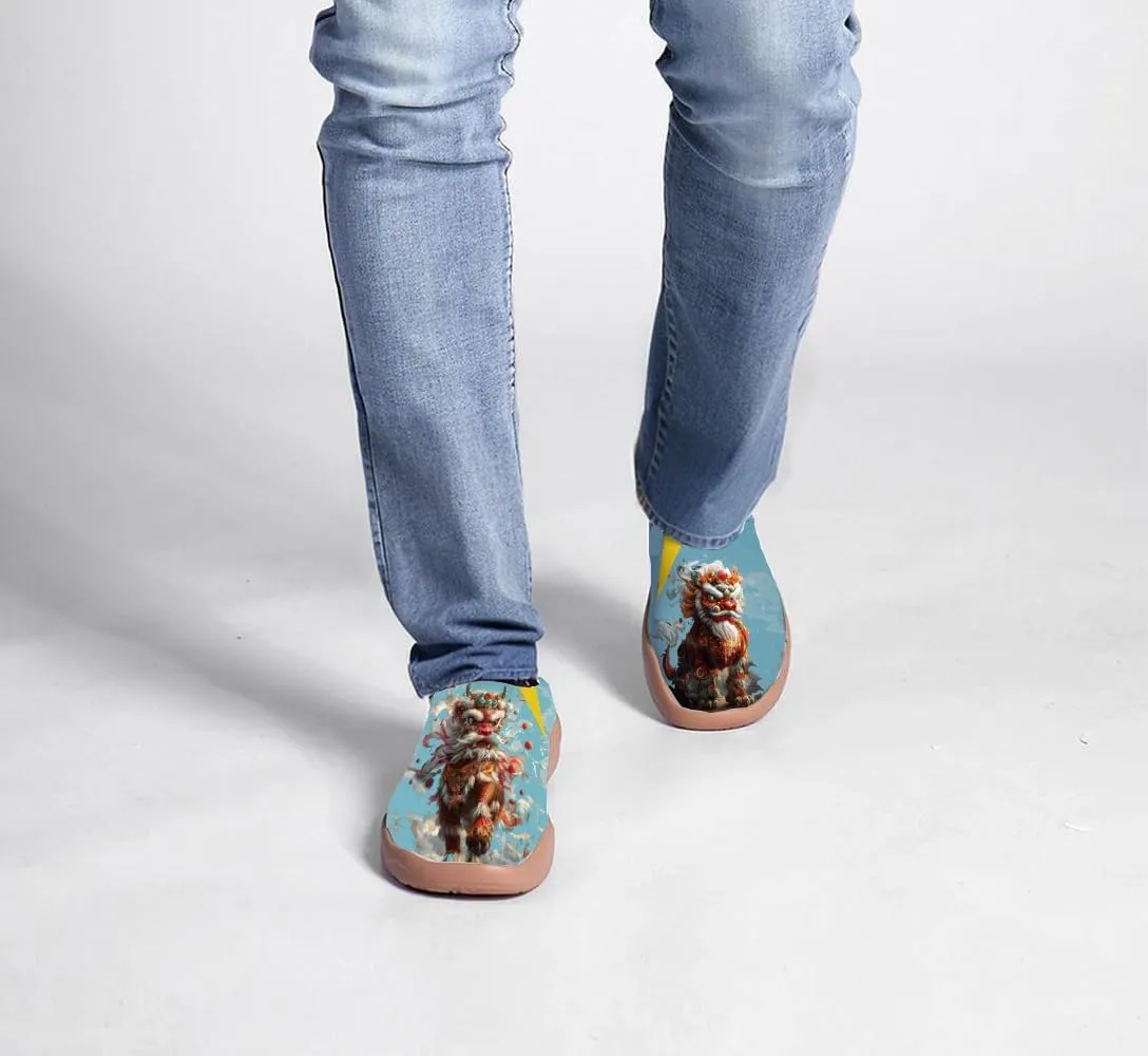 Men's Chinese Style Slip-on Casual Walking Travel Light and Comfortable Loafers