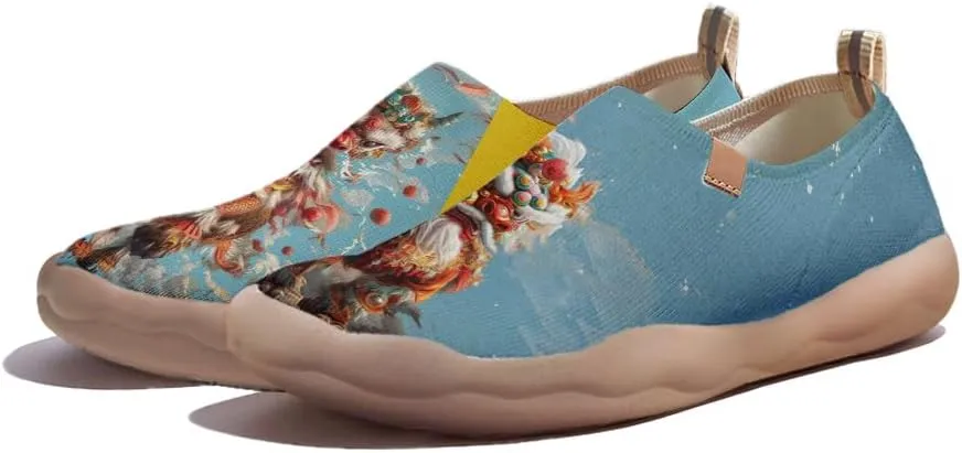 Men's Chinese Style Slip-on Casual Walking Travel Light and Comfortable Loafers