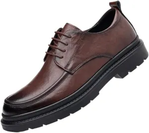 Mens Derby Shoes Genuine Leather Lightweight Modern Leather Business Casual Scale Pattern Comfort Formal Shoes Office Working Leather Derby Shoes(8)