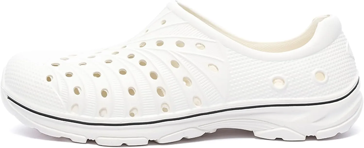 Men's Garden Shoes Slip on Breathable EVA Shower Water Shoes Garden Clogs for Outdoors Quick-Drying Clog Summer Pool Sandals Anti-Slip Beach Shoes