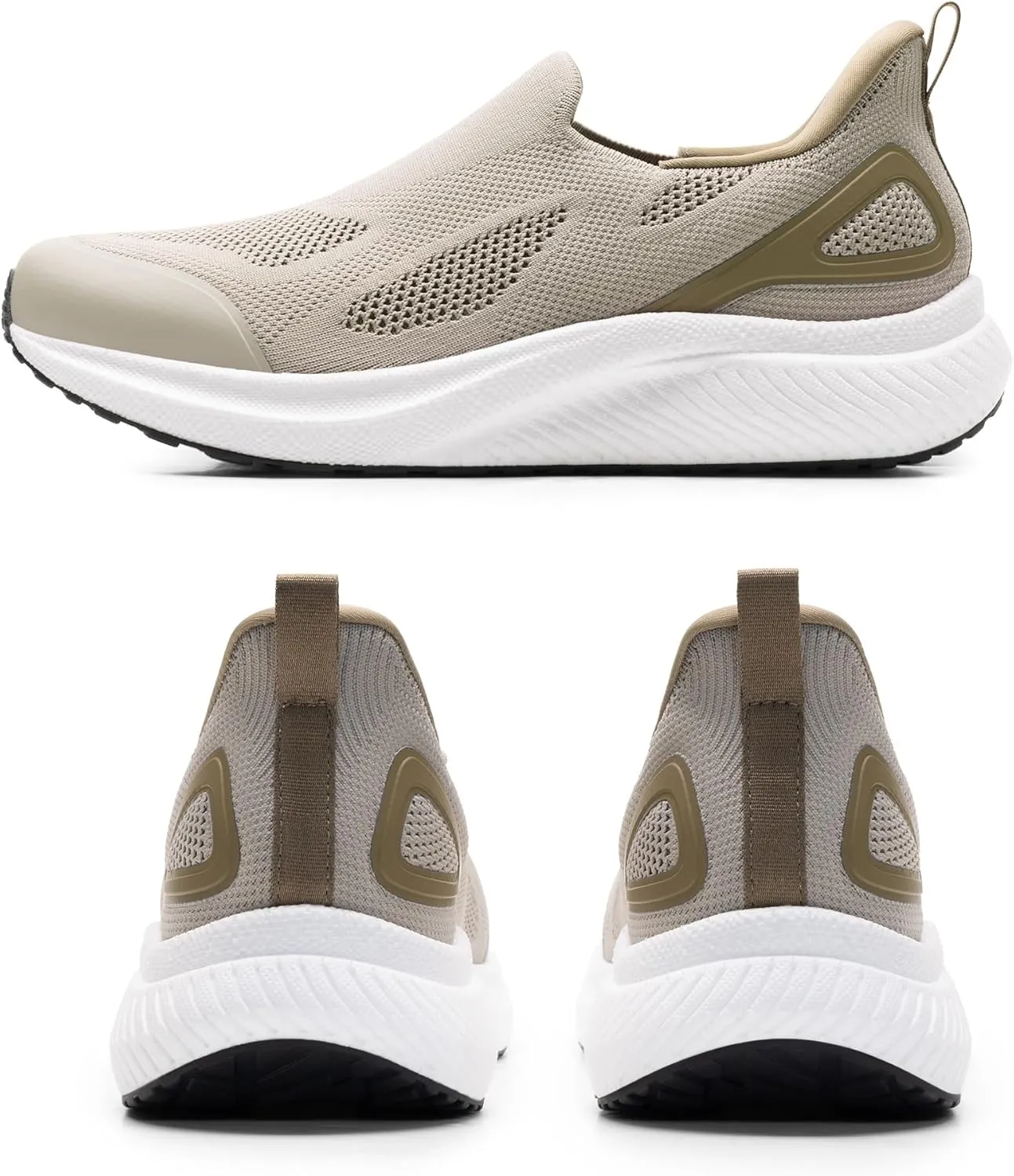 Men's Hands-Free Slip On Walking Shoes Laceless Comfortable Tennis Sneakers