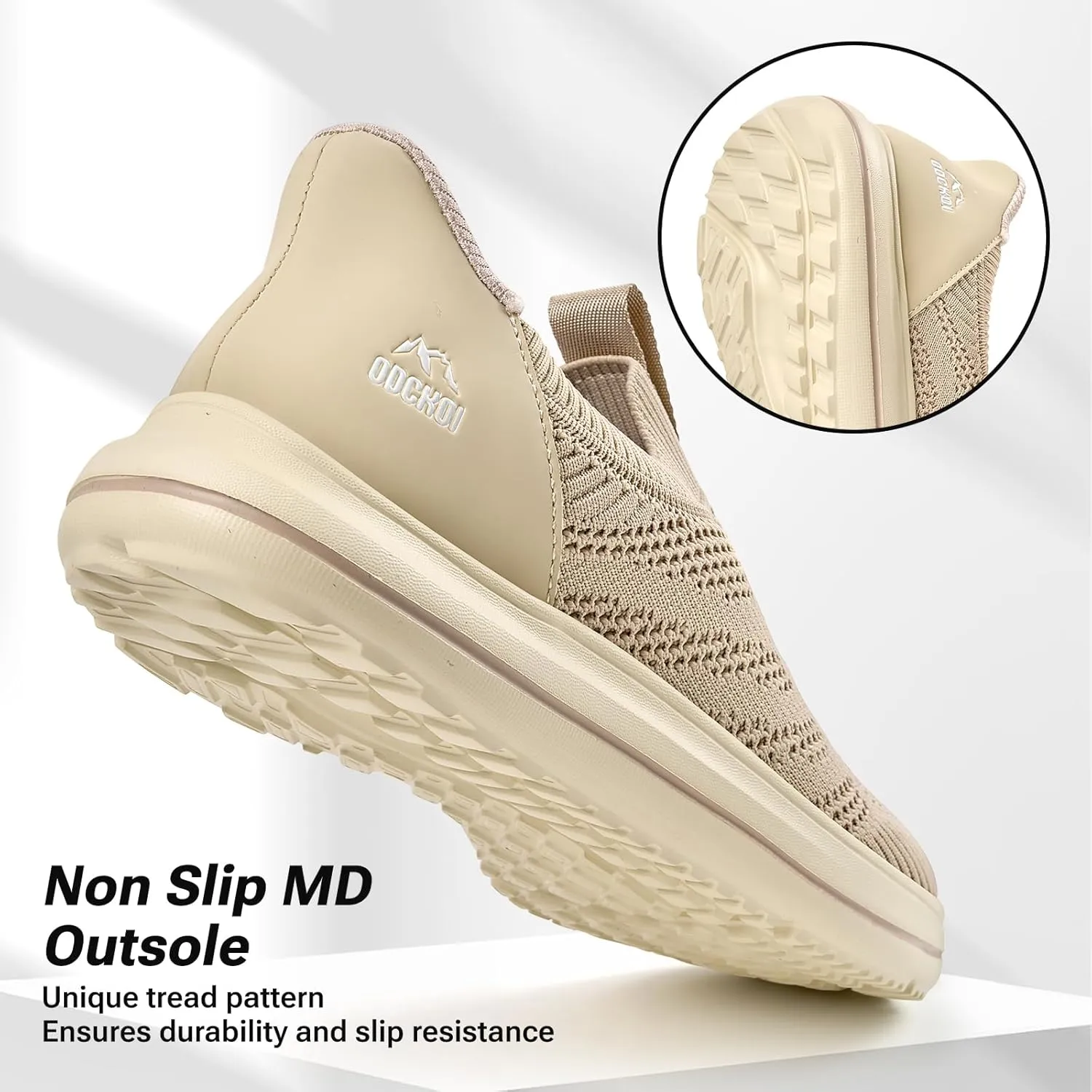 Men’s Hands Free Slip On Walking Shoes Lightweight Athletic Non Slip Sneakers Comfortable Breathable Knit Slip in Casual Shoes