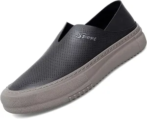 Men's Hollow Soft Sole Slip On Flat Loafers,Handmade Stitching Fashion Casual Outdoor Breathable Lightweight Driving Dress Shoe,Moccasin Cutout Flats