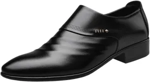 Mens Leather Oxford Shoes Slip On Classic Fashion Luxury Wear Resistant Non Slip Anti Slip Black Footwear Comfortable