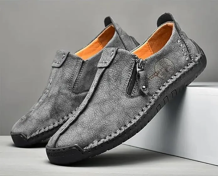 Men's Loafer Shoes with Side Zipper, Comfy Non-Slip Slip On Shoes, Men's Shoes, Spring and Summer Casual Loafer Penny Loafers Lightweight Walking Shoes Boat Shoe