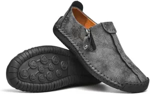 Men's Loafer Shoes with Side Zipper, Comfy Non-Slip Slip On Shoes, Men's Shoes, Spring and Summer Casual Loafer Penny Loafers Lightweight Walking Shoes Boat Shoe