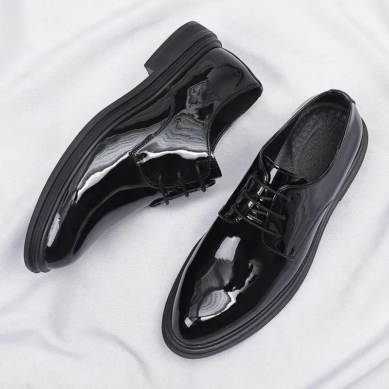 Mens Loafers Business Pointed Toe All-Day Comfort Office Working Leather Derby Shoes