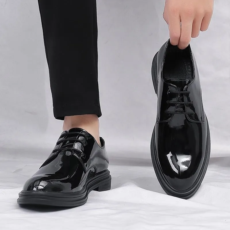 Mens Loafers Business Pointed Toe All-Day Comfort Office Working Leather Derby Shoes