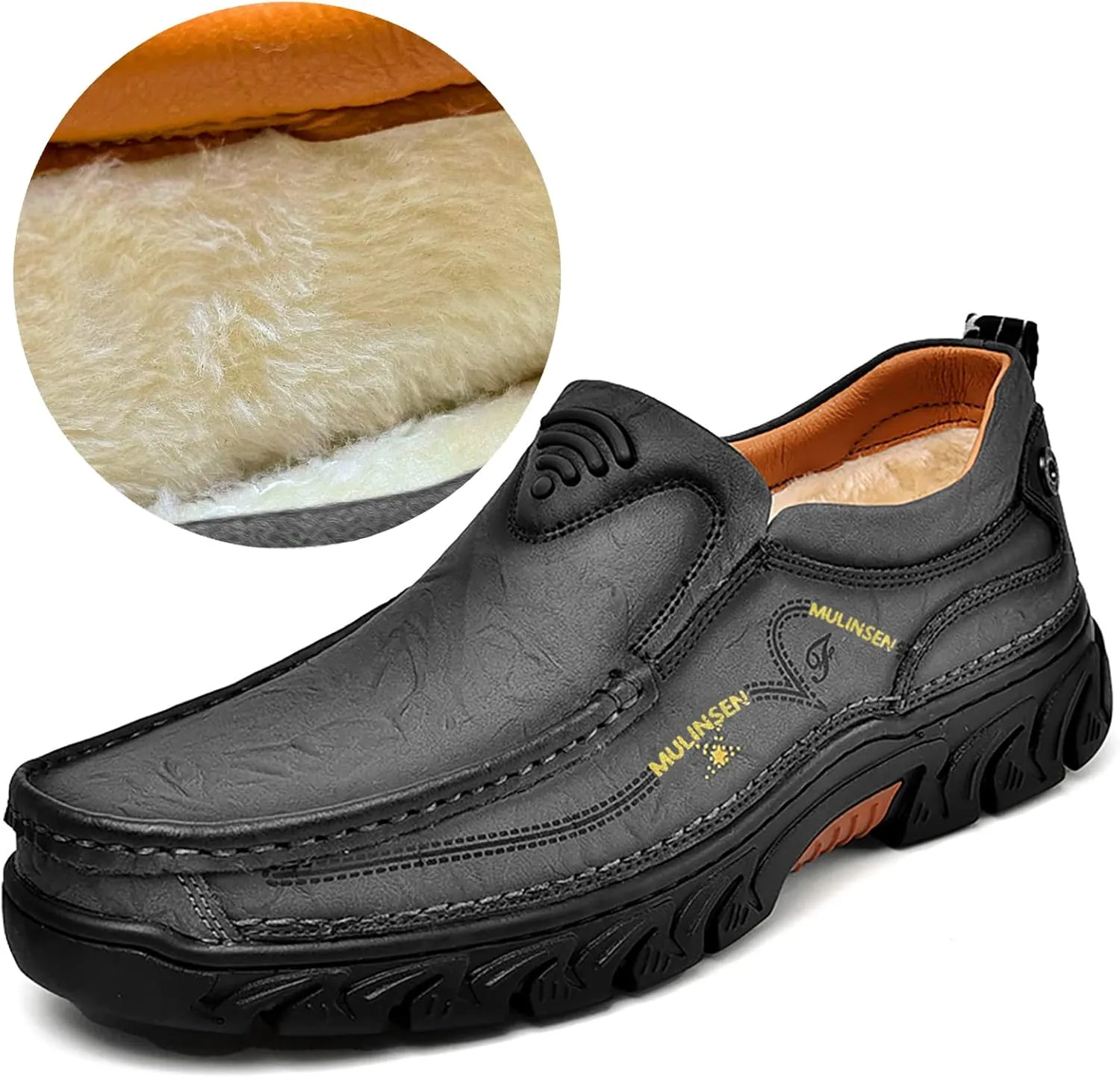 Mens Loafers Casual Slip on Shoes Walking Leather Breathable
