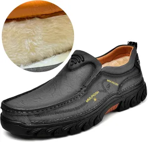 Mens Loafers Casual Slip on Shoes Walking Leather Breathable
