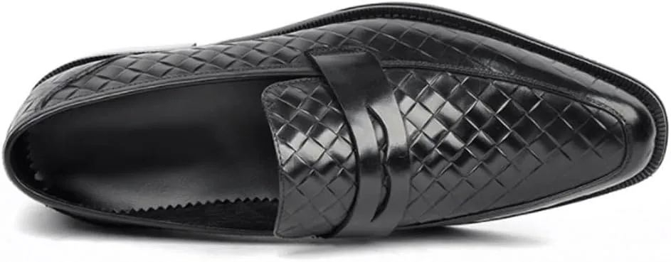 Mens Orthopedic Dress Shoes Slip On Oxford Wear Resistant Non Slip Anti Slip Black Comfortable Footwear