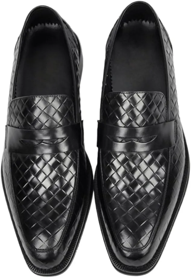 Mens Orthopedic Dress Shoes Slip On Oxford Wear Resistant Non Slip Anti Slip Black Comfortable Footwear