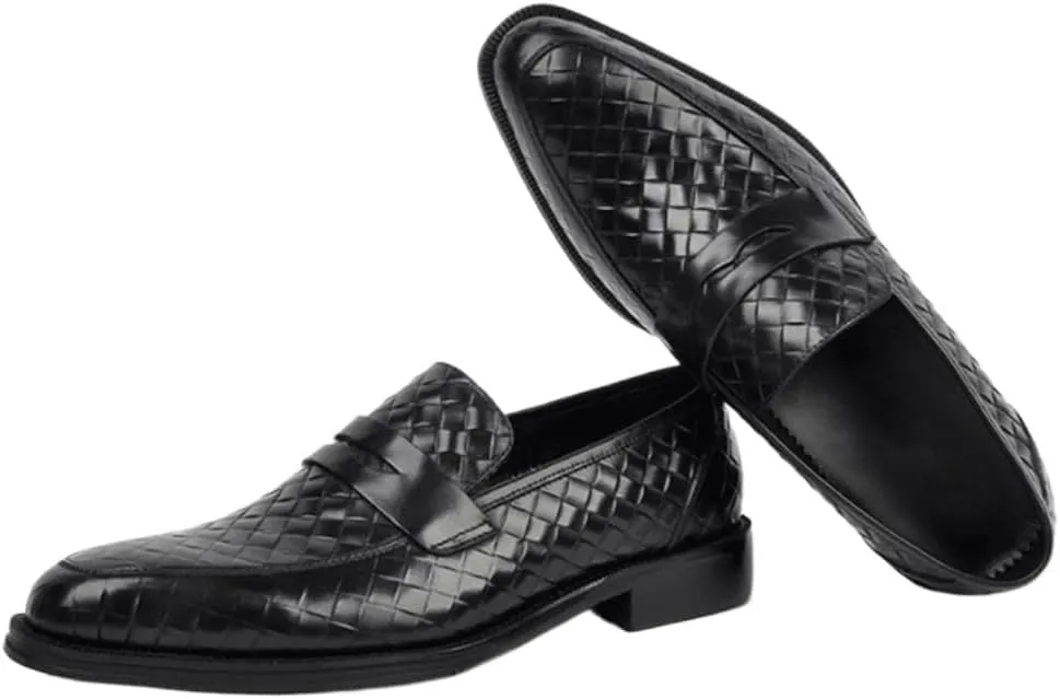 Mens Orthopedic Dress Shoes Slip On Oxford Wear Resistant Non Slip Anti Slip Black Comfortable Footwear