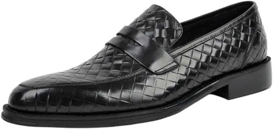 Mens Orthopedic Dress Shoes Slip On Oxford Wear Resistant Non Slip Anti Slip Black Comfortable Footwear