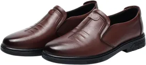 Men's Premium Cowhide Leather Slip-On Shoes Anti-Slip Casual Lightweight Breathable for Walking, Travel, Office