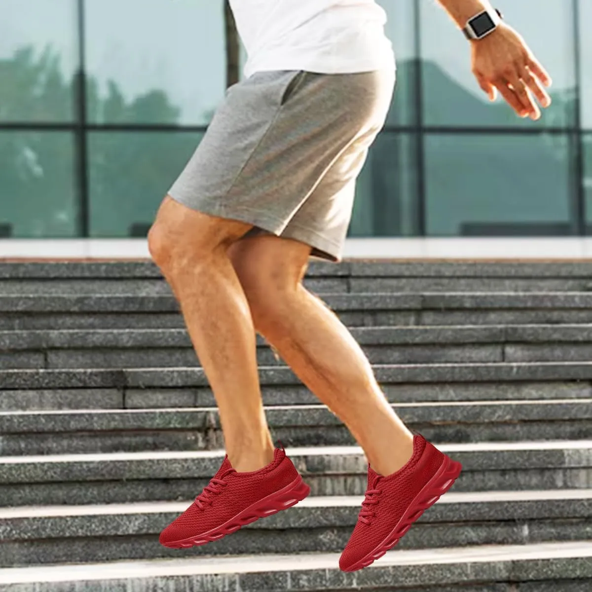 Men's Running Shoes Slip On Walking Comfortable Tennis Breathable Non Slip Athletic Gym Workout Cross Training Fashion Sneakers