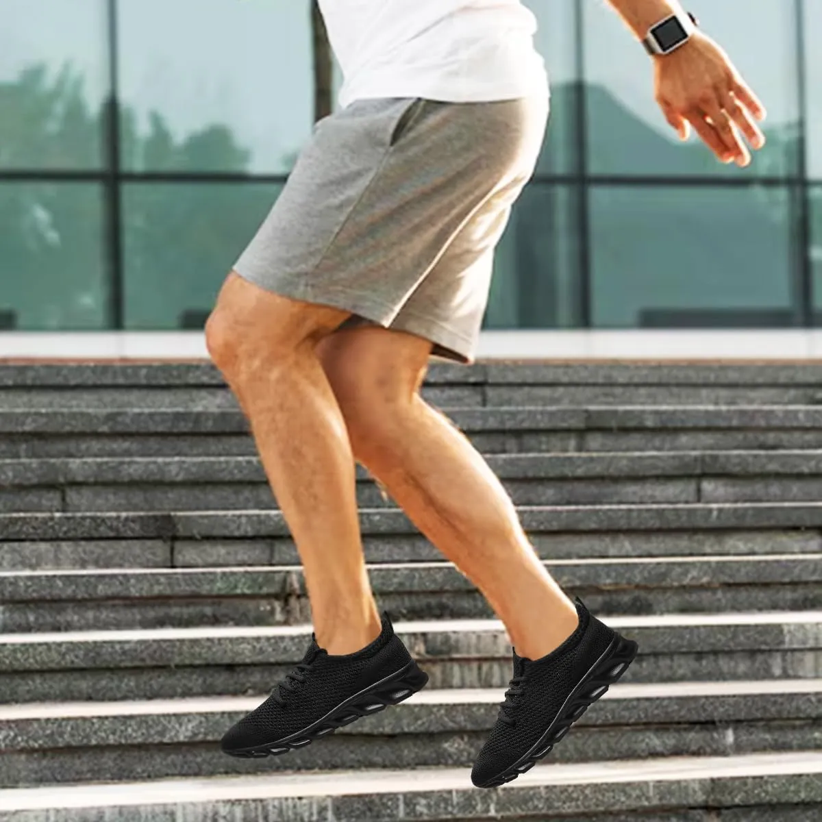 Men's Running Shoes Slip On Walking Comfortable Tennis Breathable Non Slip Athletic Gym Workout Cross Training Fashion Sneakers