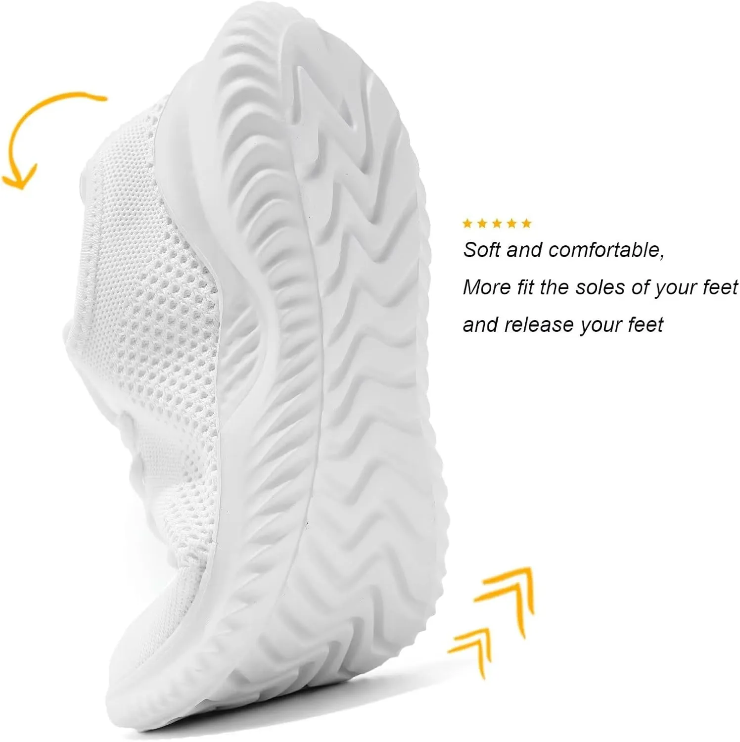 Mens Running Shoes Slip on Walking Tennis Sneakers Fashion Breathable Mesh Soft Sole Casual Athletic Lightweight