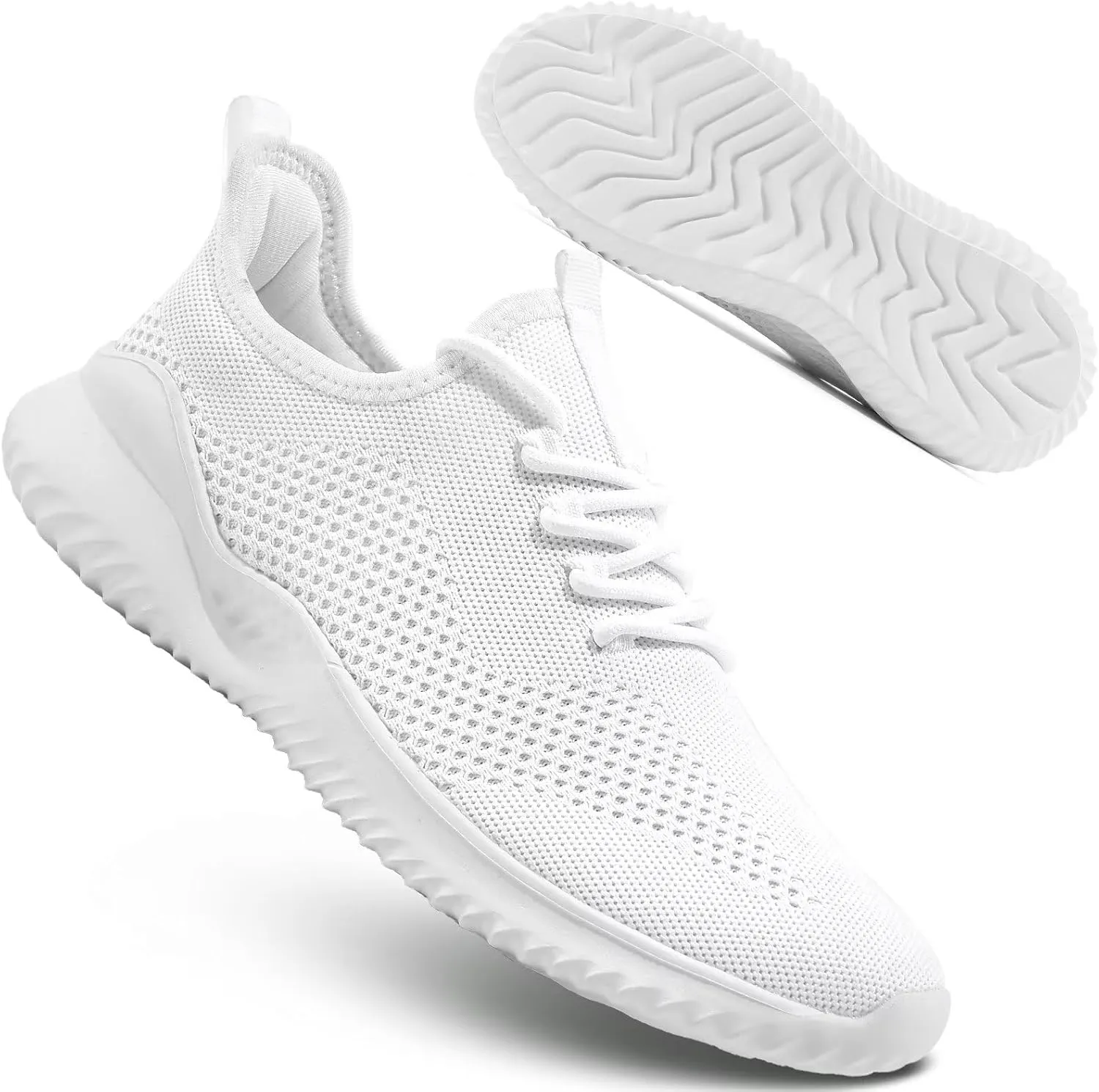 Mens Running Shoes Slip on Walking Tennis Sneakers Fashion Breathable Mesh Soft Sole Casual Athletic Lightweight