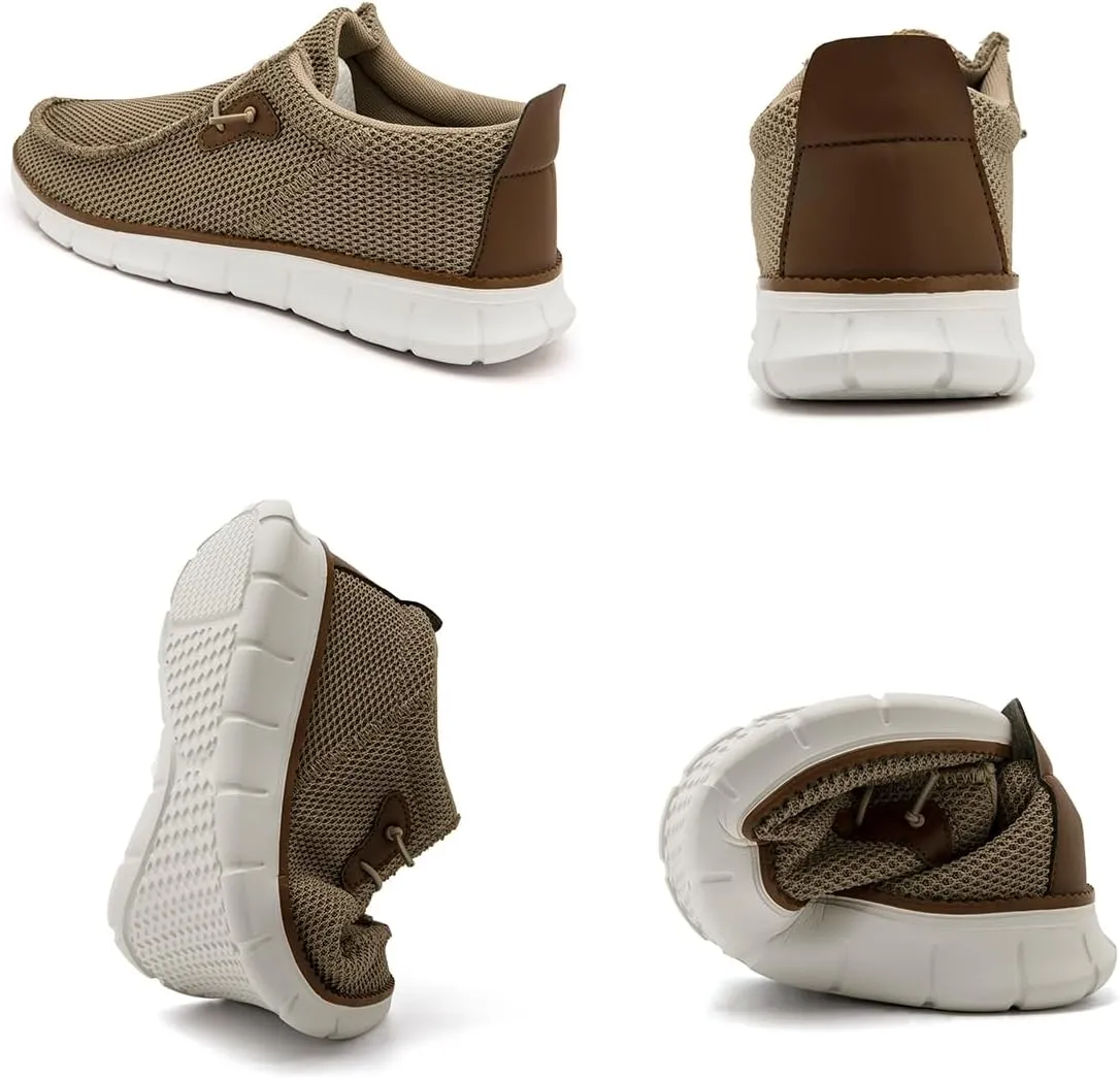Mens Slip on Loafers Boat Shoes Non Slip Walking Shoes Fashion Sneakers for Men Comfort Lightweight Breathable Casual Office Shoes