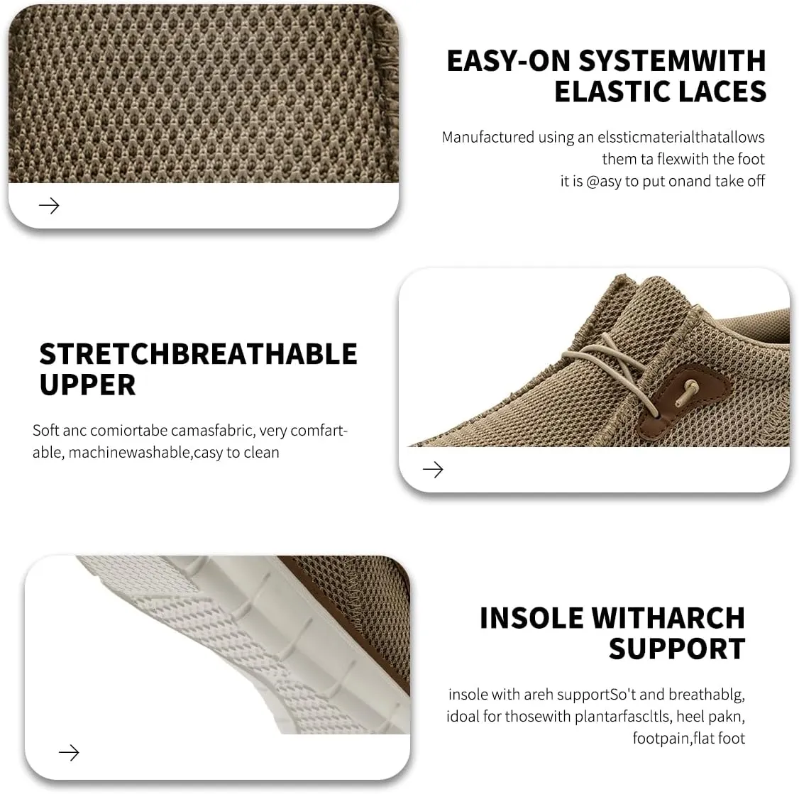 Mens Slip on Loafers Boat Shoes Non Slip Walking Shoes Fashion Sneakers for Men Comfort Lightweight Breathable Casual Office Shoes